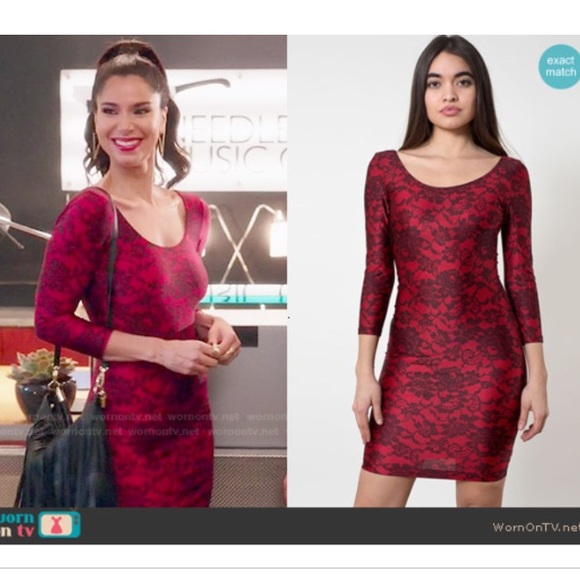 American Apparel Dresses & Skirts - American apparel lace print red floral dress